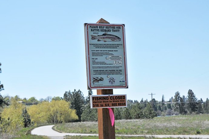 SFTU sponsored Signage on the Spokane River